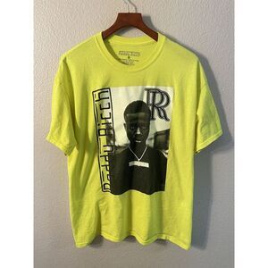 Roddy Ricch Short Sleeve Neon Yellow T-shirt Men's XL Music Rap